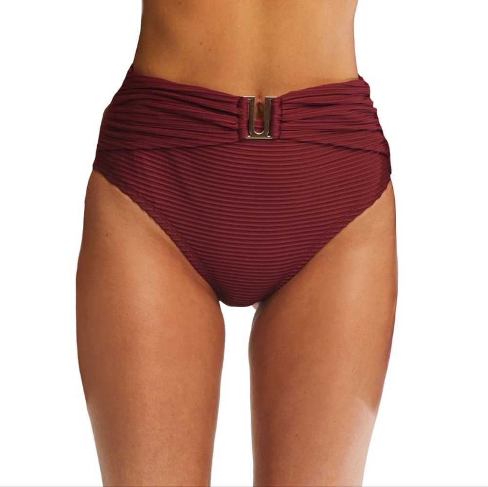 XL red high waist bikini